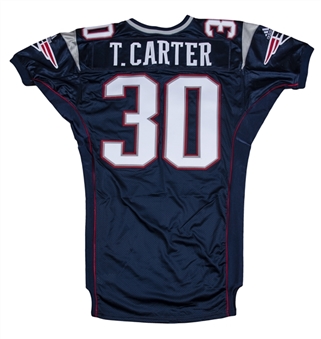 2000 Tony Carter Team Issued New England Patriots Home Jersey (New England Patriots COA)